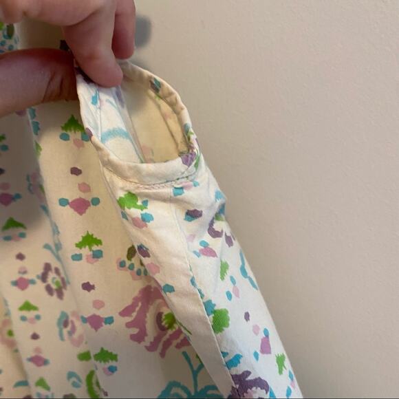 Matta Cotton White Purple Blue Floral MIDI Dress Small - Picture 13 of 16
